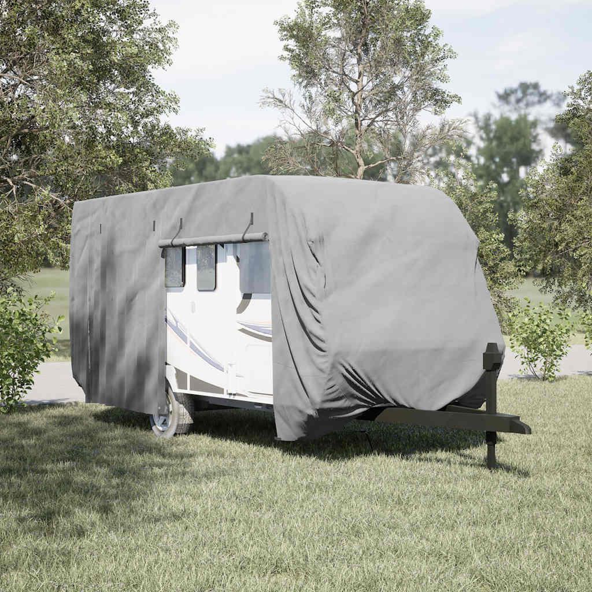 Voir la diapositive 3 : VIDAXL Housse de caravane gris 550x250x220 cm tissu non tisse