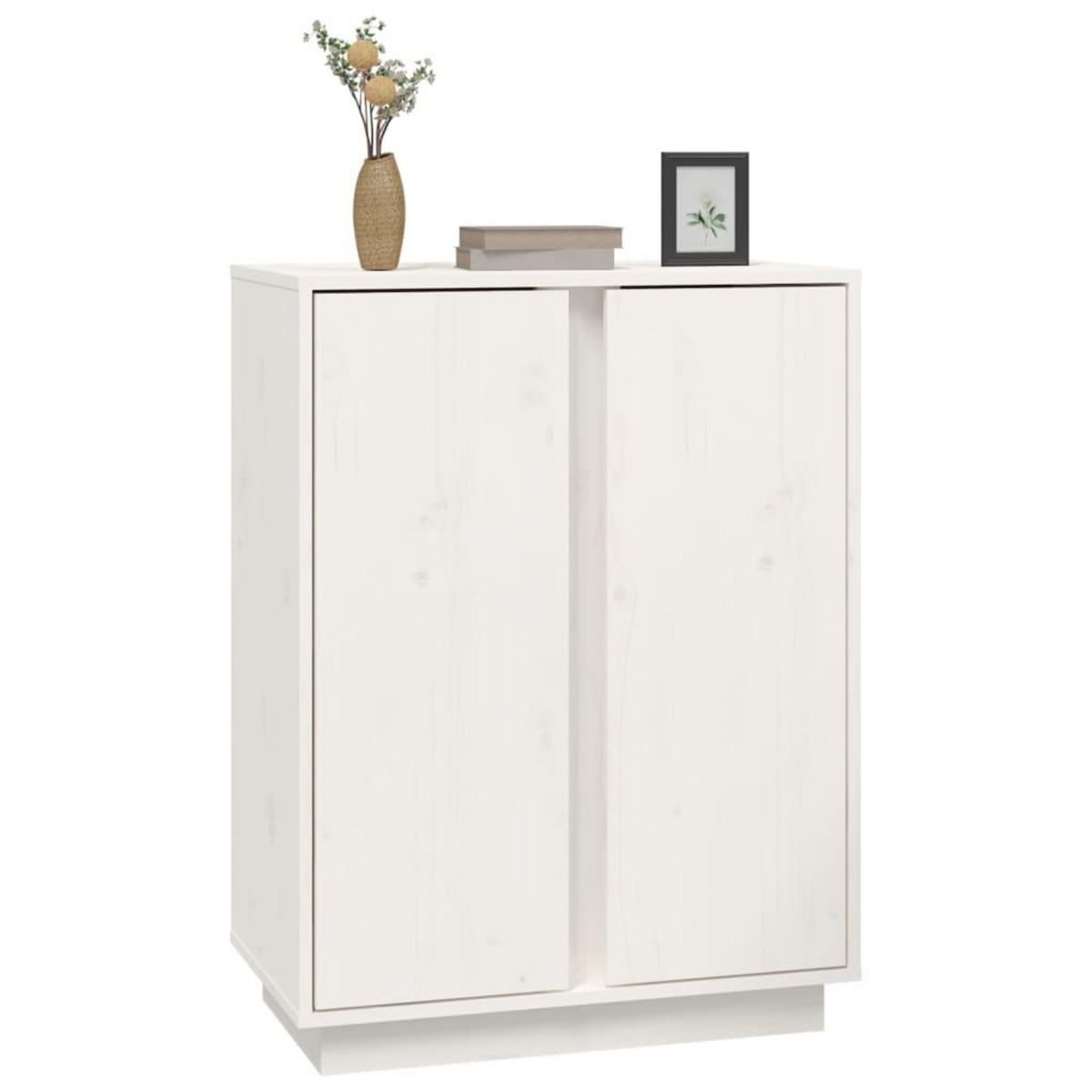 VIDAXL Buffet Blanc 60x35x80 cm Bois massif de pin
