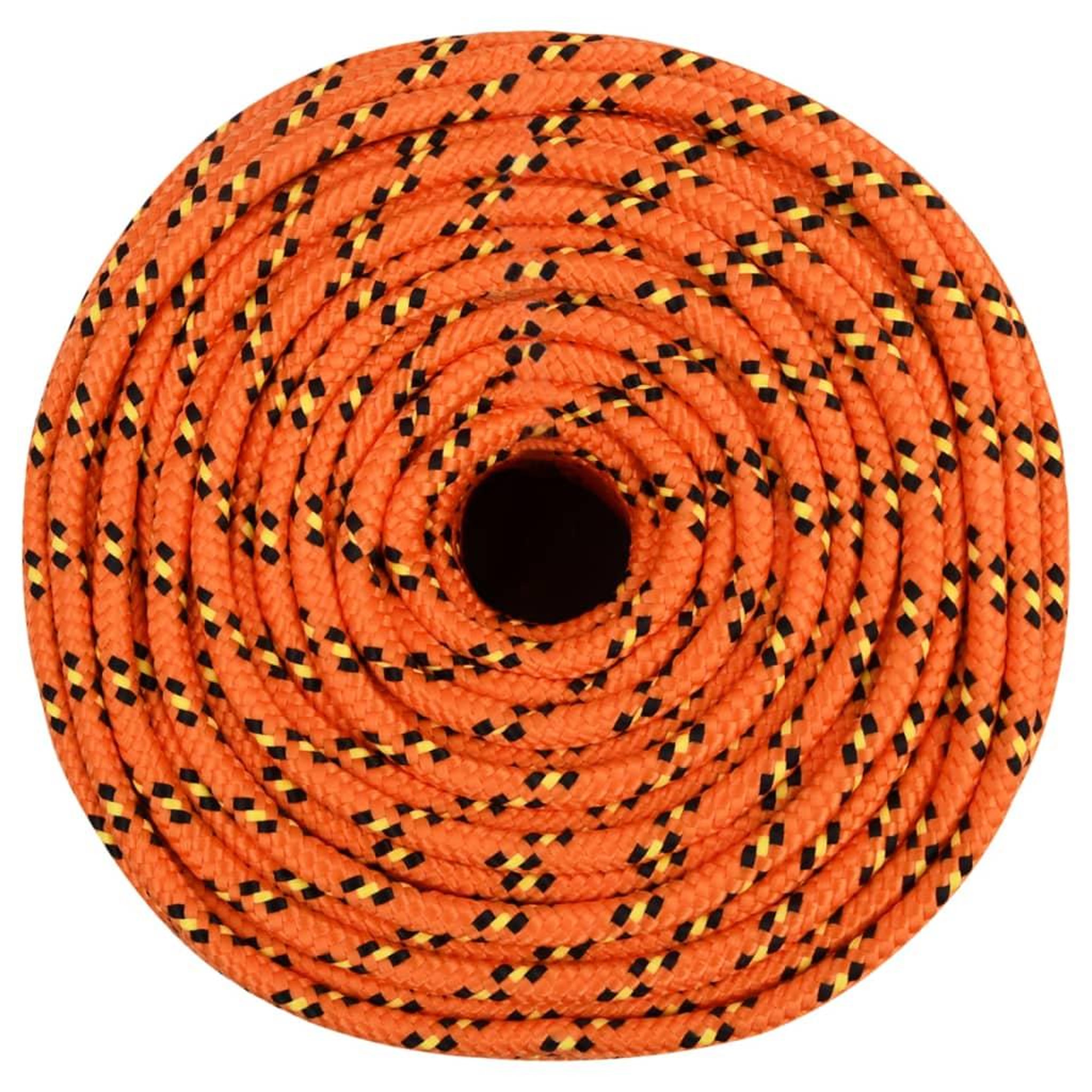 Voir la diapositive 3 : VIDAXL Corde de bateau Orange 8 mm 250 m Polypropylene