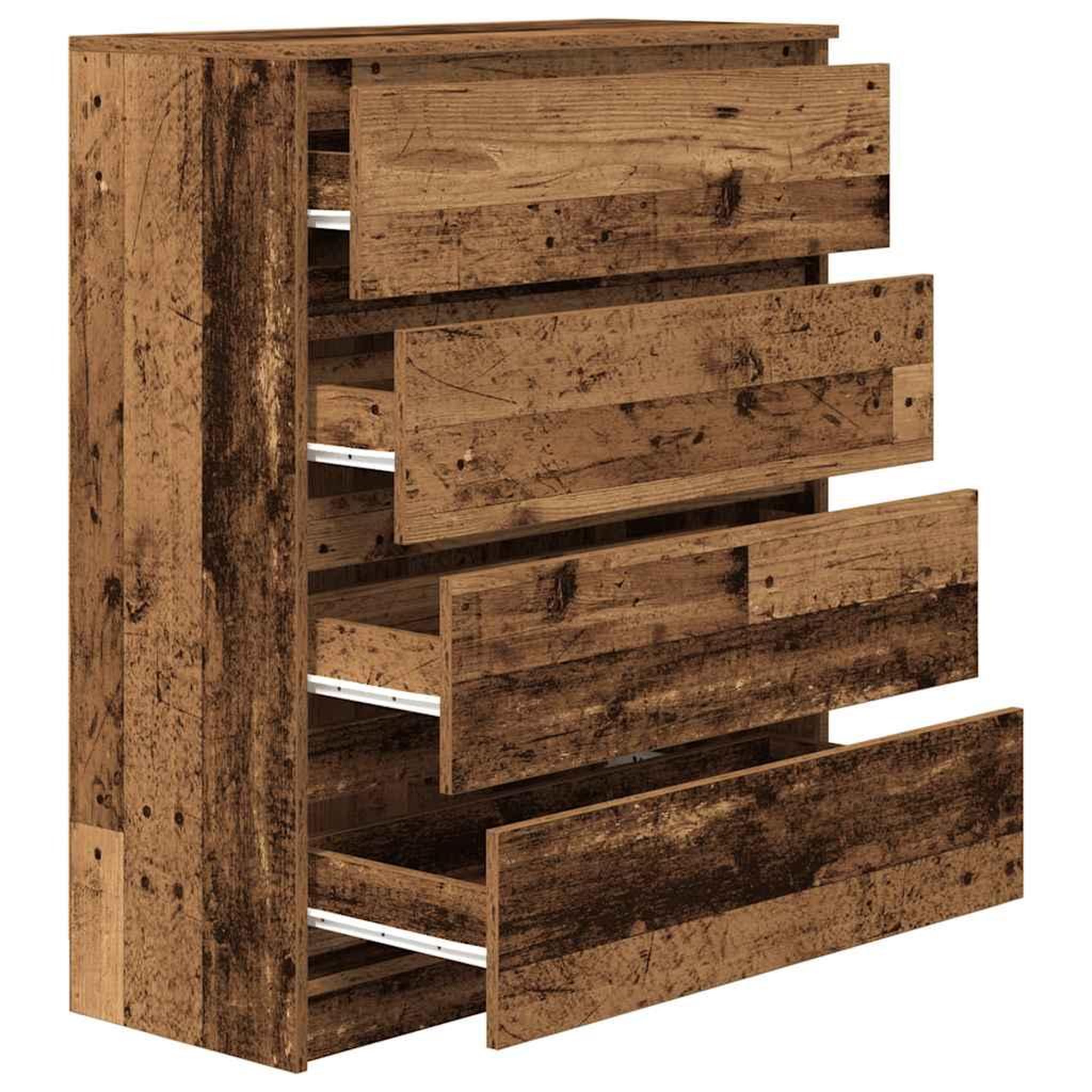 Voir la diapositive 5 : VIDAXL Buffet vieux bois 80x35x99 cm bois d'ingenierie