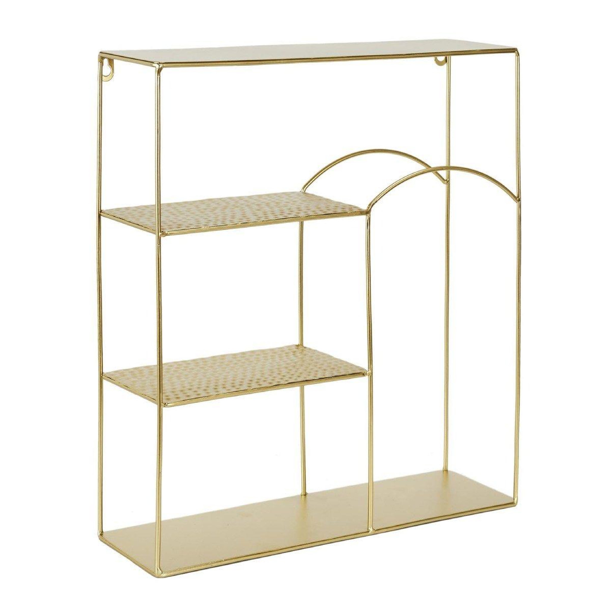 The Home Deco Factory Étagère murale en métal martelé  alia  45cm or