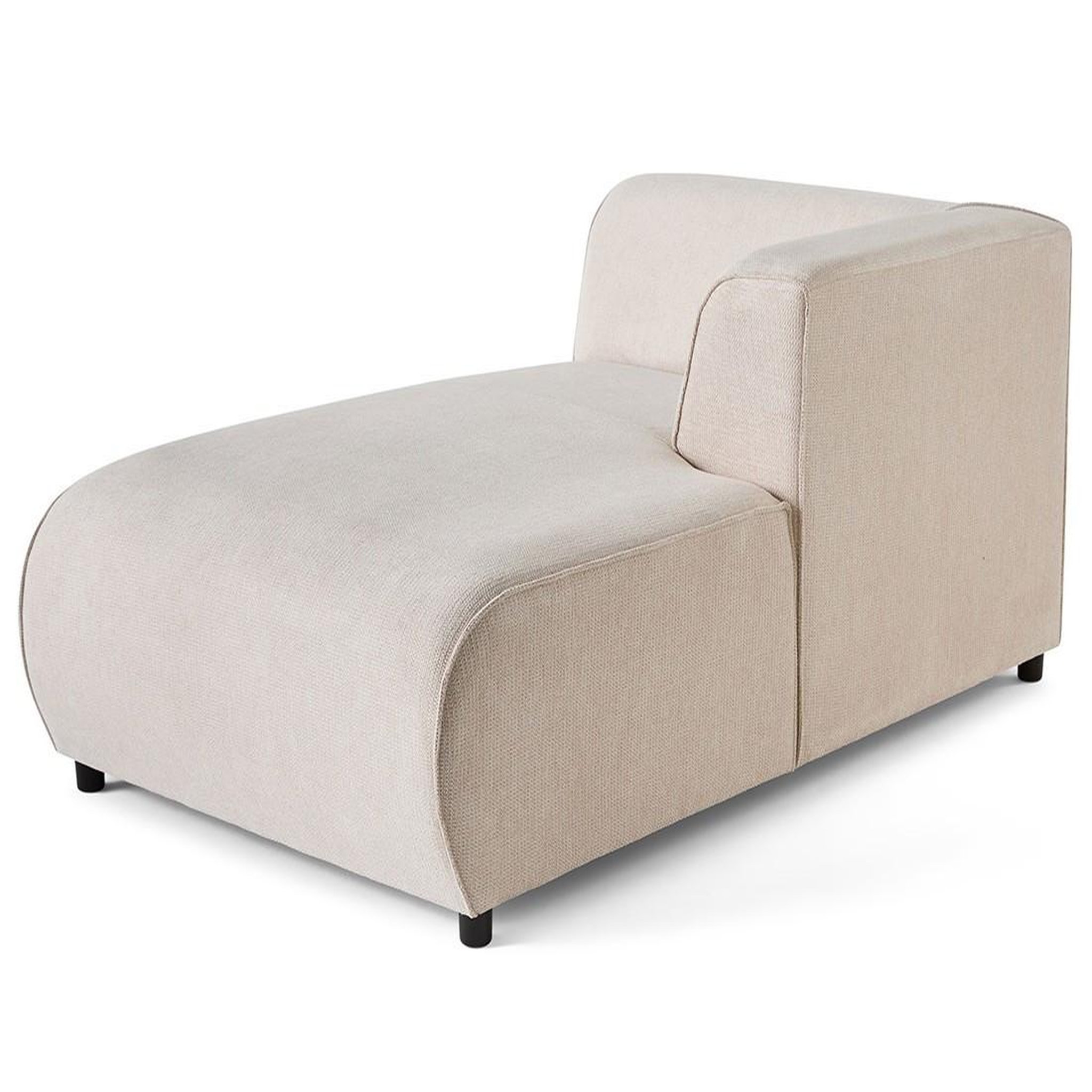 Voir la diapositive 1 : LISA DESIGN Suaro - module d'assise méridienne droit en tissu texturé