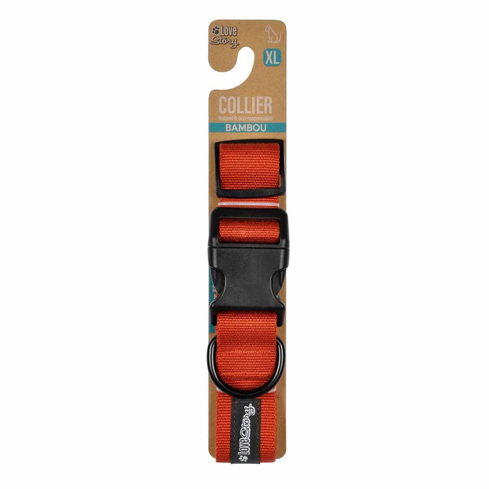 Voir la diapositive 2 : LOVE STORY Collier pour Animaux  Réglable  70cm Terracotta