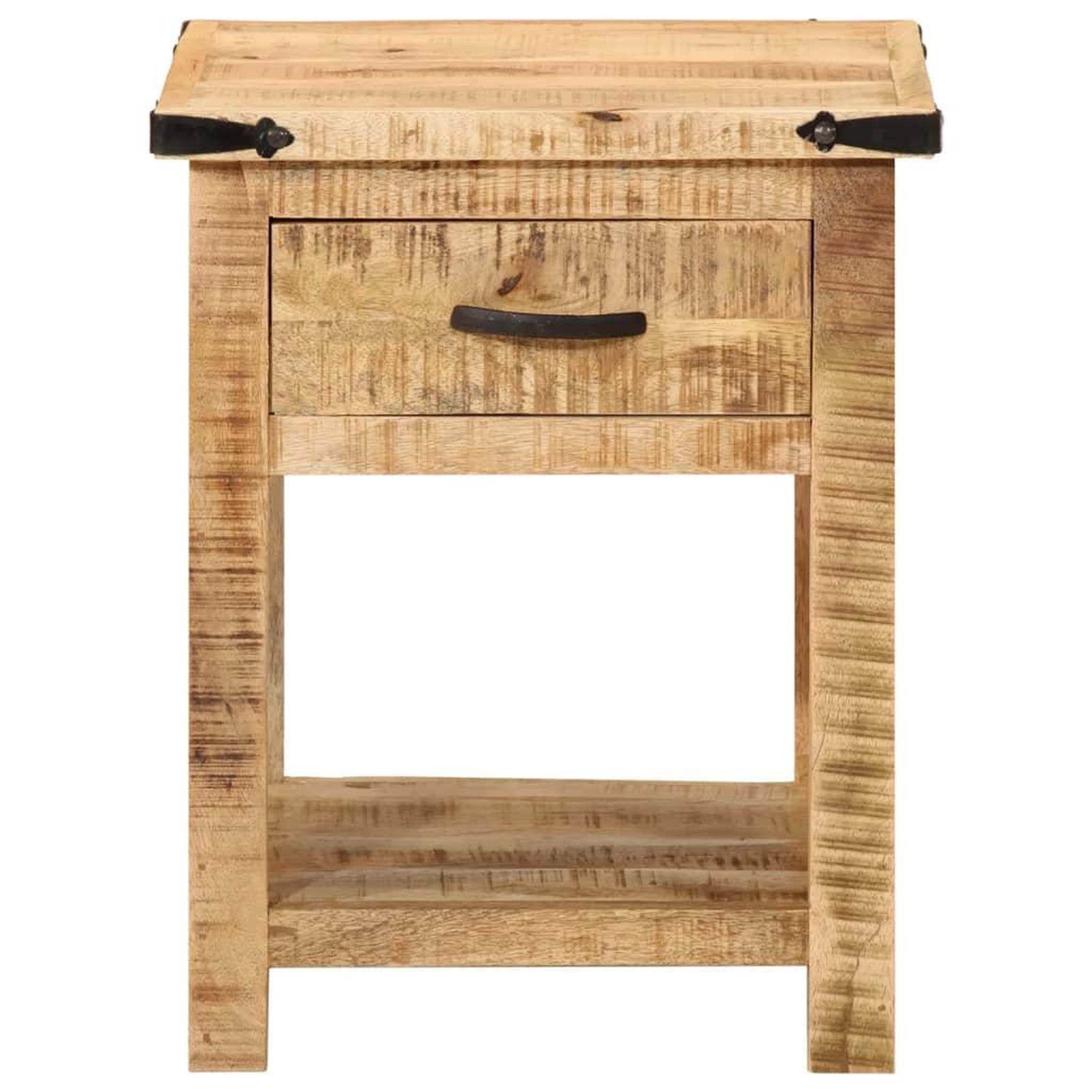 Voir la diapositive 3 : VIDAXL Table de chevet 40x40x50 cm bois de manguier massif
