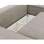 Voir la diapositive 4 : BEST MOBILIER Enma - canapé d'angle réversible 4 places convertible avec coffre en tissu texturé