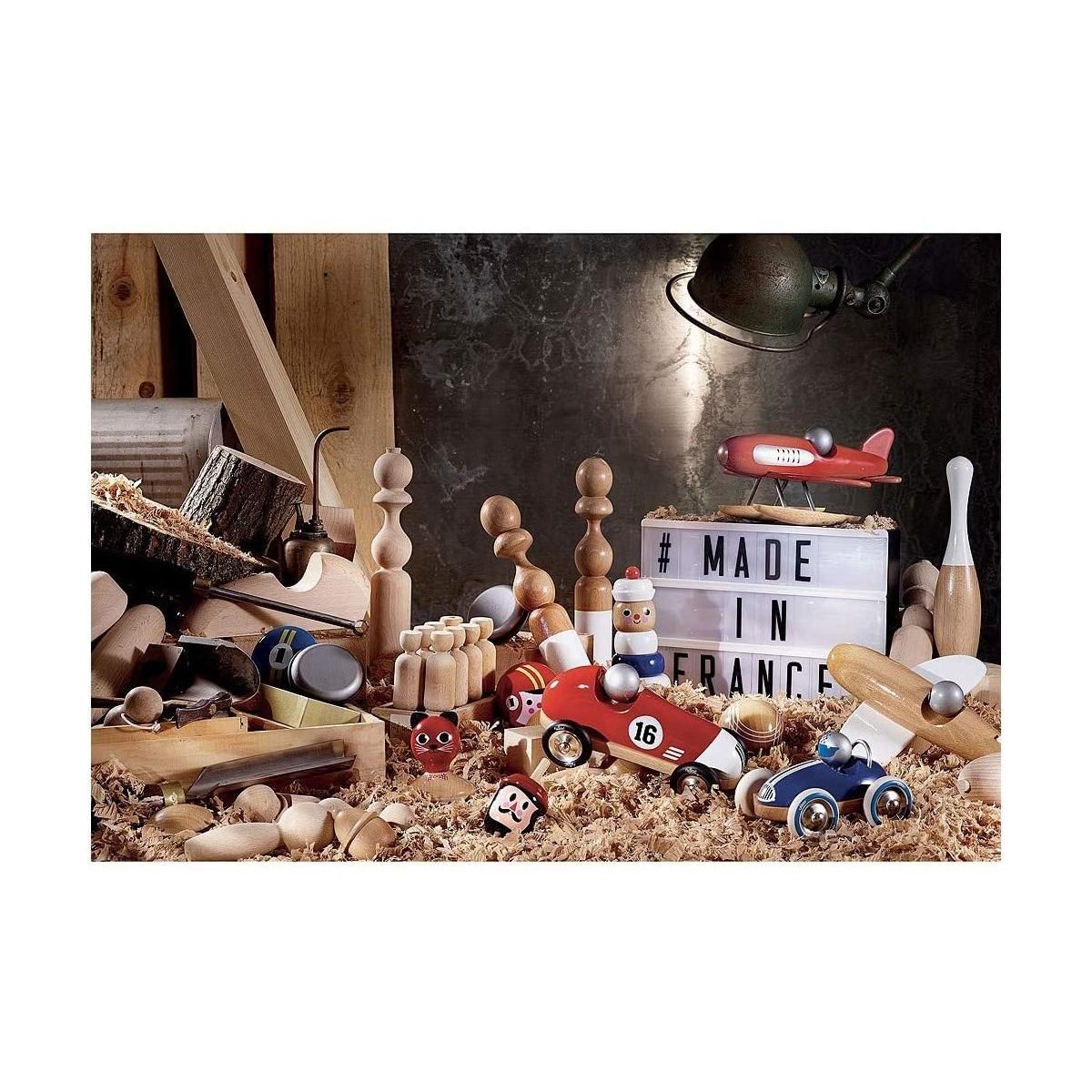 Vilac Roadster vingtage en bois coloris bleu