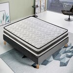 ILOVESLEEP Matelas Mousse FENIS - Epaisseur 20 cm - Réversible. Coloris disponibles : Blanc