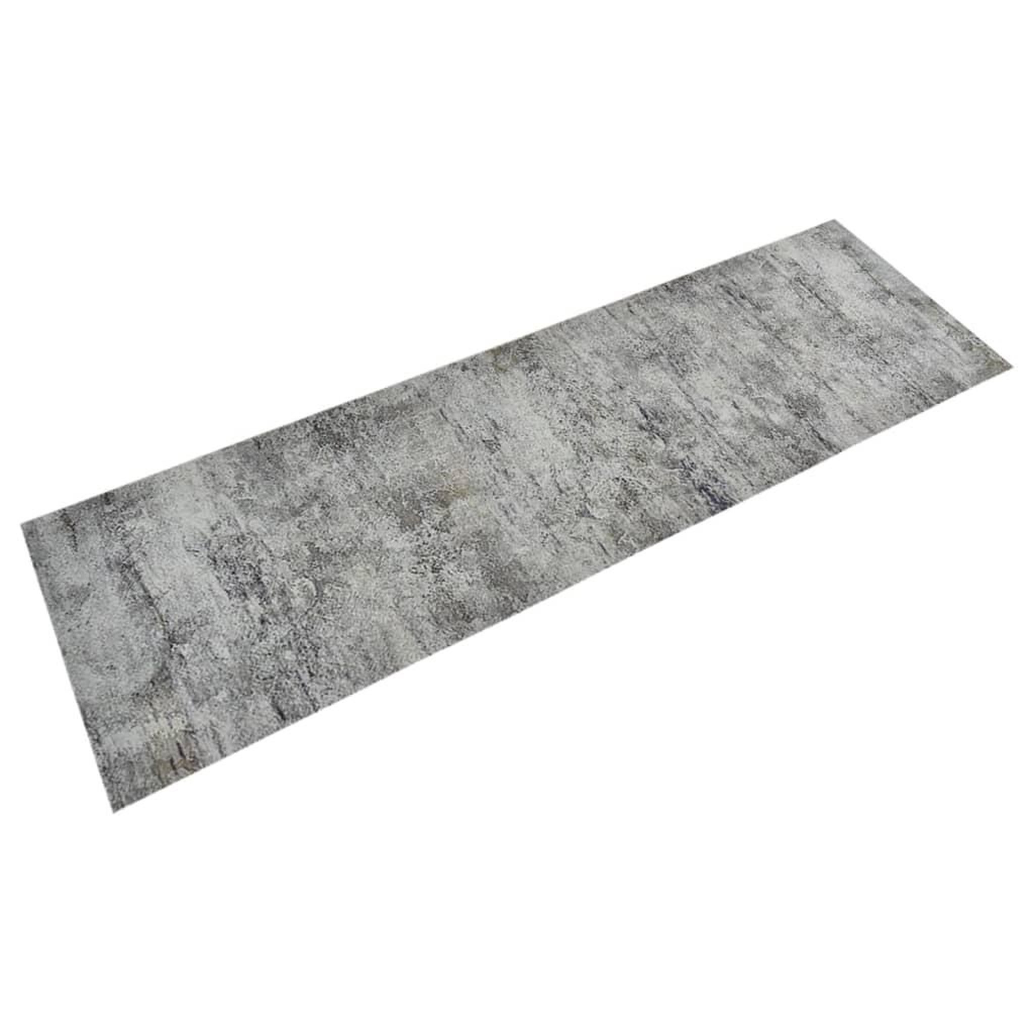 VIDAXL Tapis de cuisine lavable impression beton 60x180 cm velours