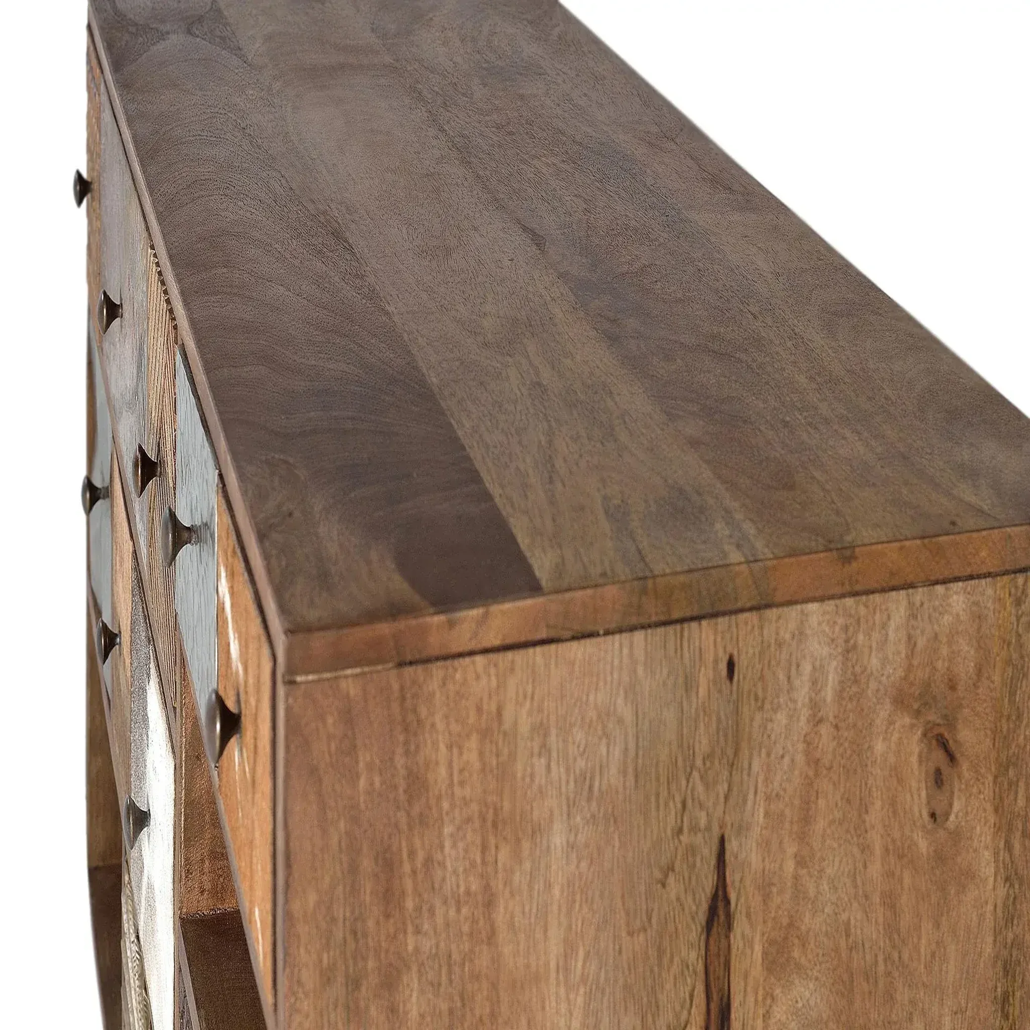Voir la diapositive 2 : GINER Y COLOMER SL Buffet en bois de manguier 110cm style boho rétro