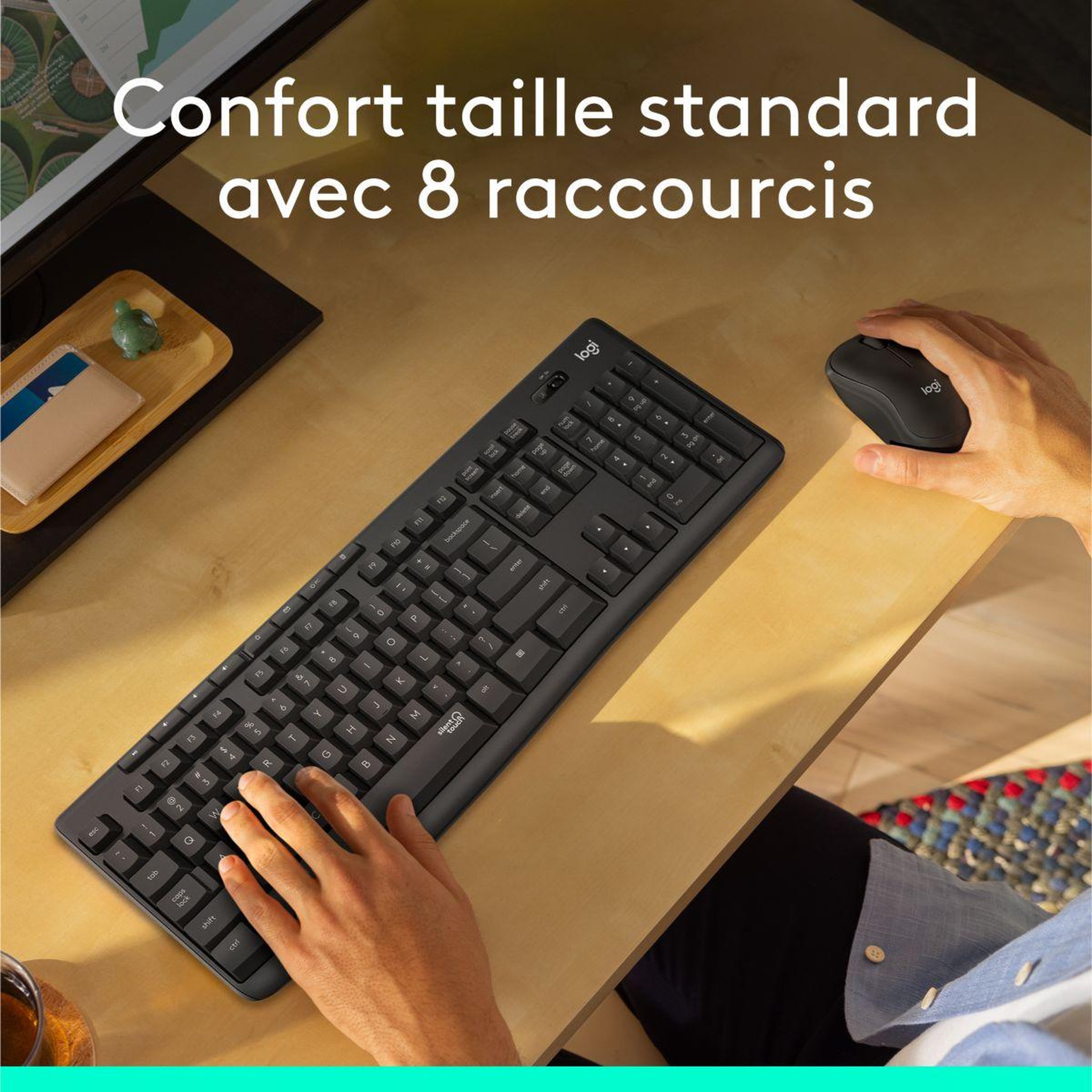Voir la diapositive 3 : Logitech Clavier + souris mk295 silent wireless combo