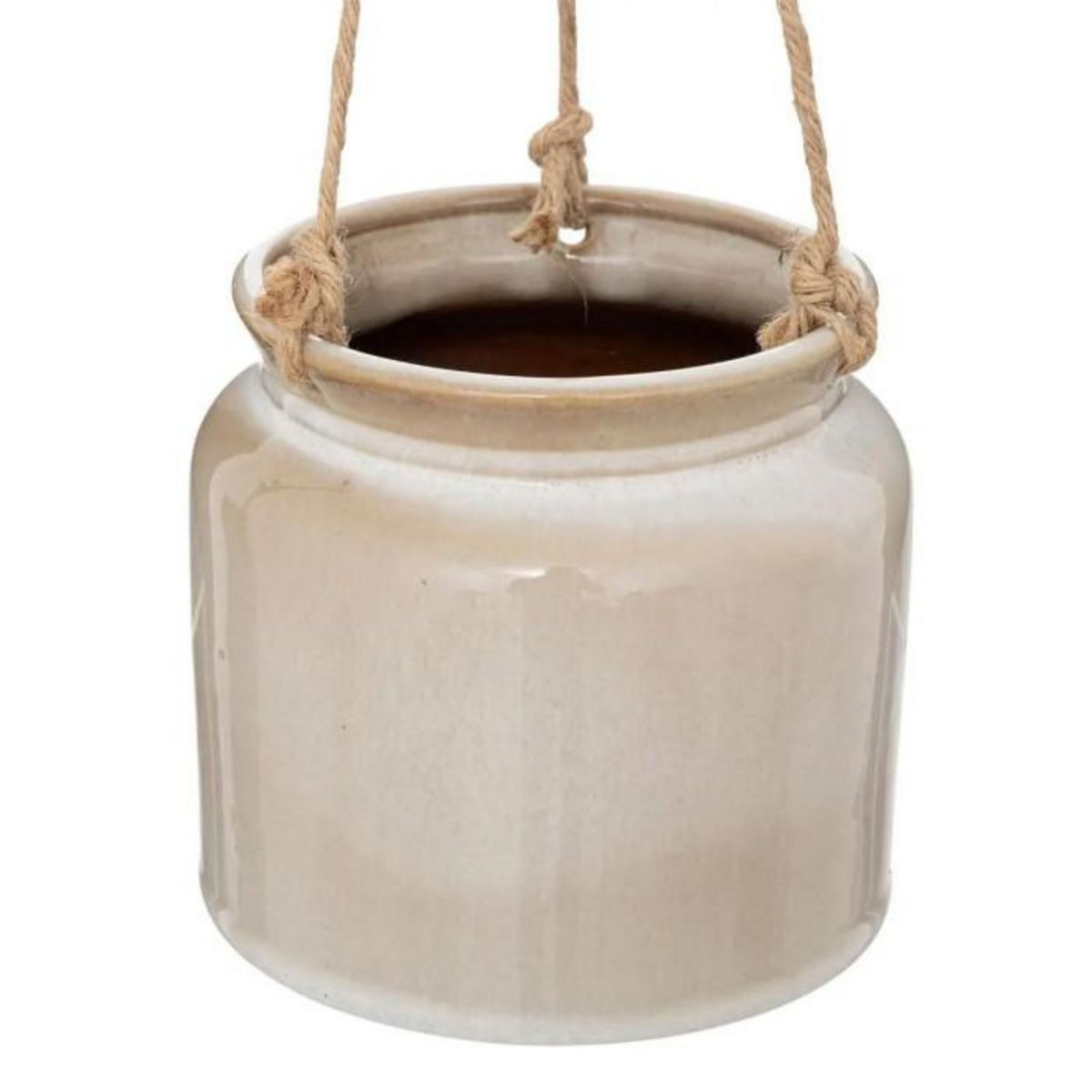 ATMOSPHERA Cache-Pot Suspendu  Bota  14cm Blanc & Naturel