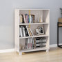 Voir la diapositive 1 : VIDAXL Bibliotheque HAMAR Blanc 85x35x112 cm Bois de pin massif