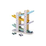 ELINELI Piste de course avec voitures en bois