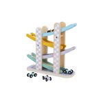 ELINELI Piste de course avec voitures en bois