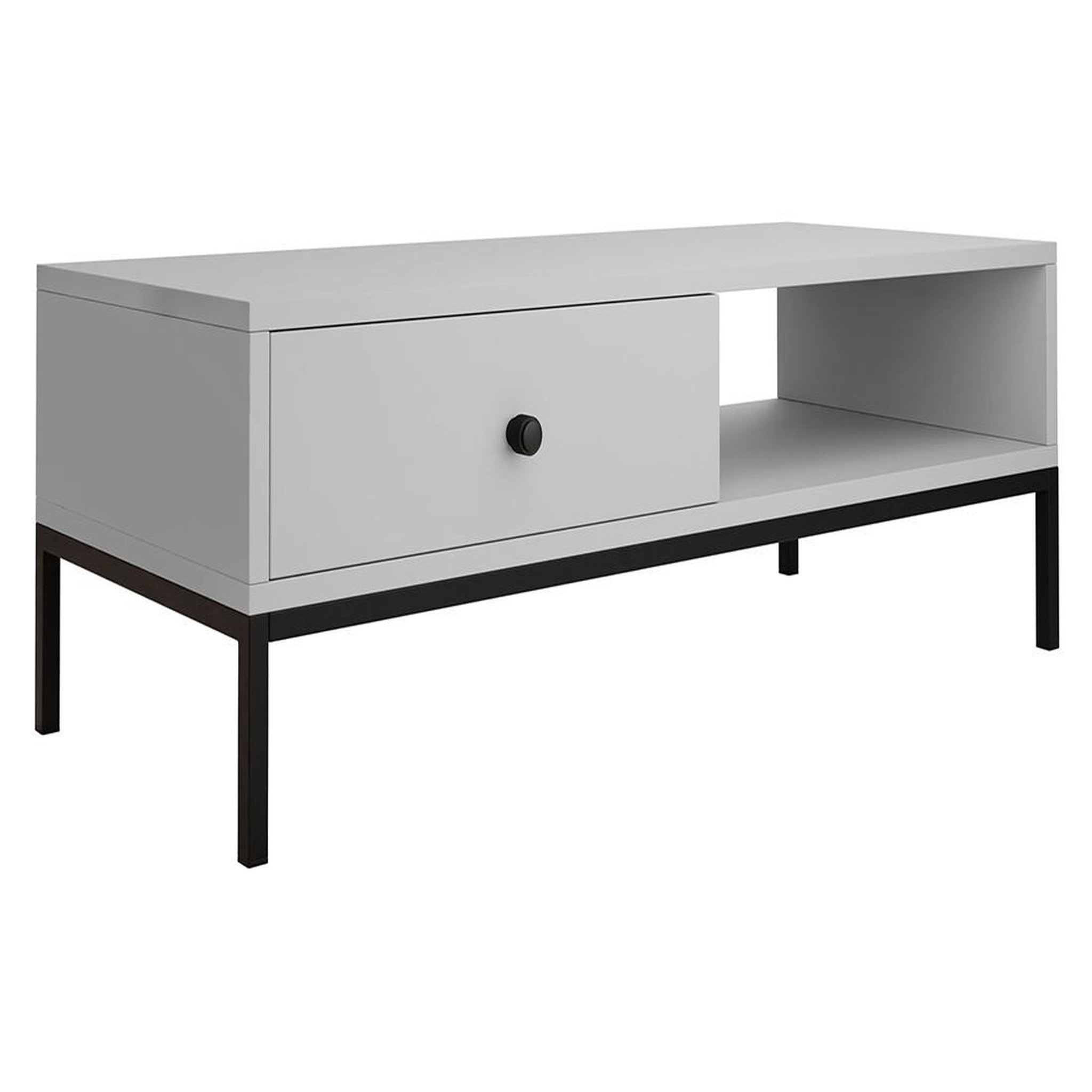 Voir la diapositive 1 : BEST MOBILIER Filipo - table basse - 1 tiroir et 1 niche - 90 cm
