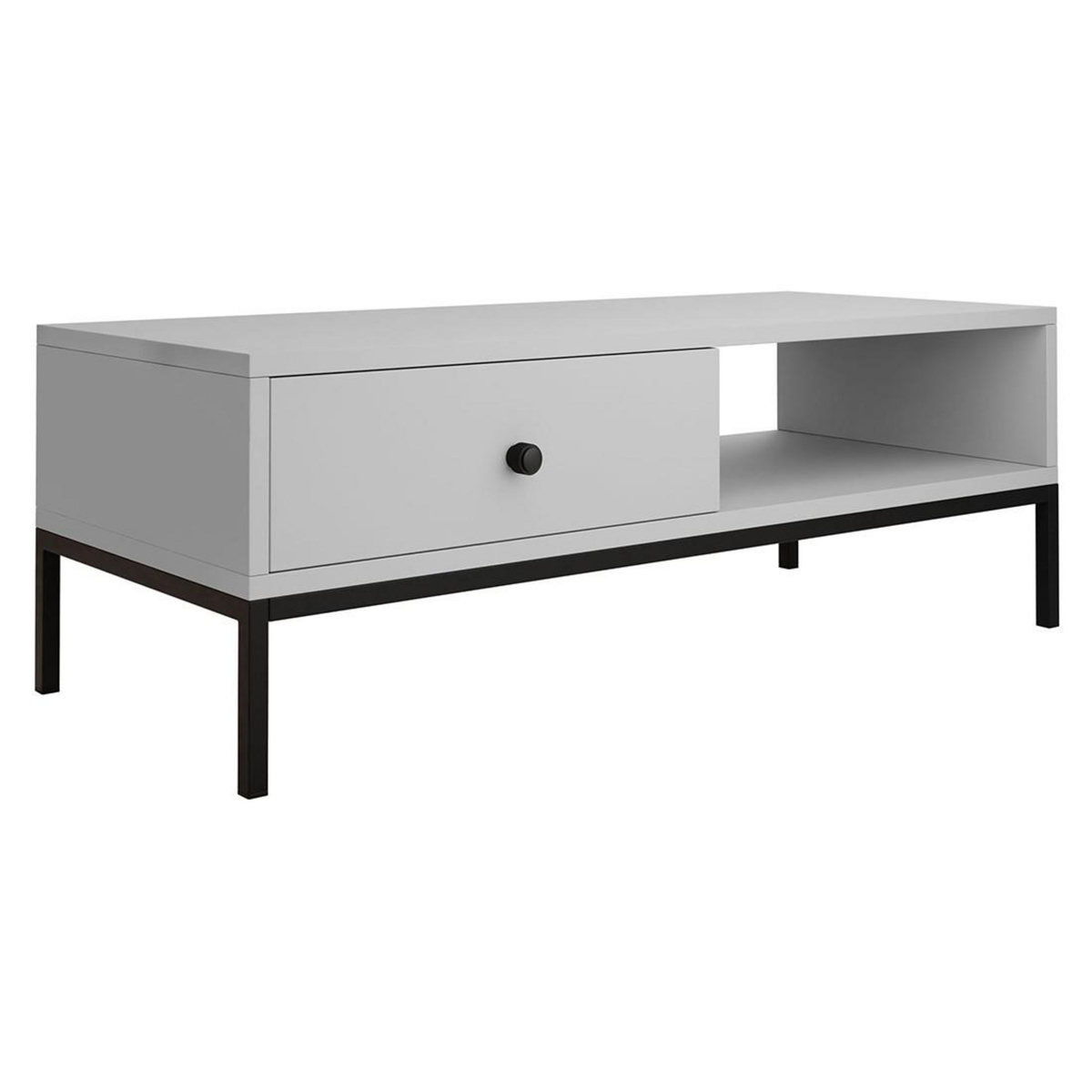 BEST MOBILIER Filipo - table basse - 1 tiroir et 1 niche - 90 cm