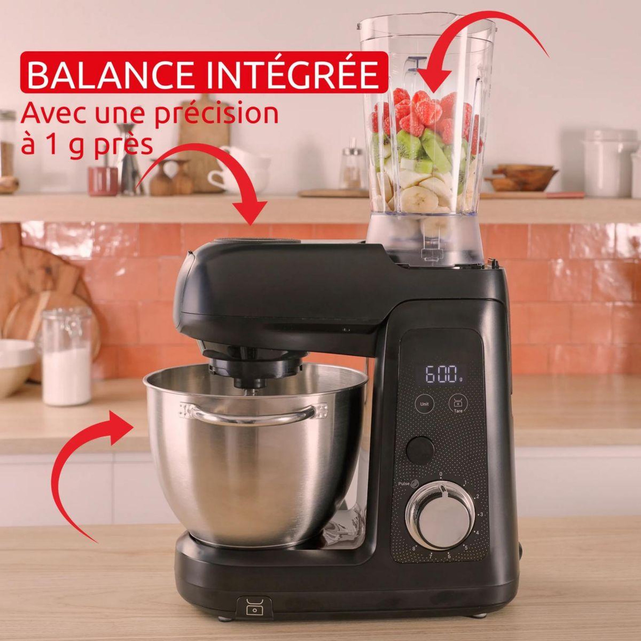 Voir la diapositive 5 : MOULINEX Robot pâtissier bake partner + & acc qa5458f1