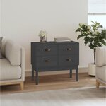 VIDAXL Armoire console Gris 90x40x78 cm Bois de pin solide