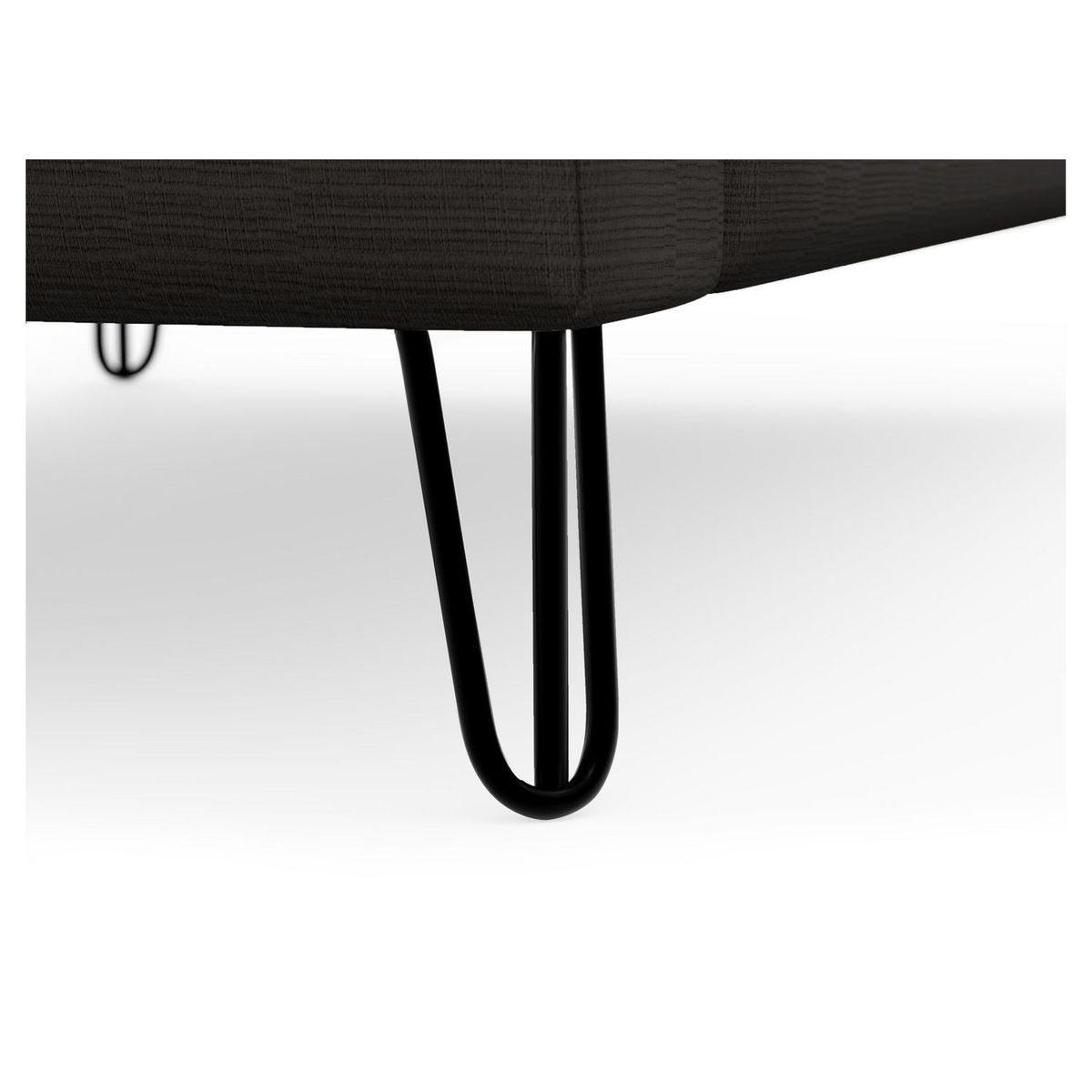 Canapé fixe 2 places pieds épingles tissu JULIO