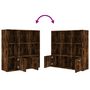 Voir la diapositive 5 : VIDAXL Armoire a livres Chene fume 98x30x98 cm