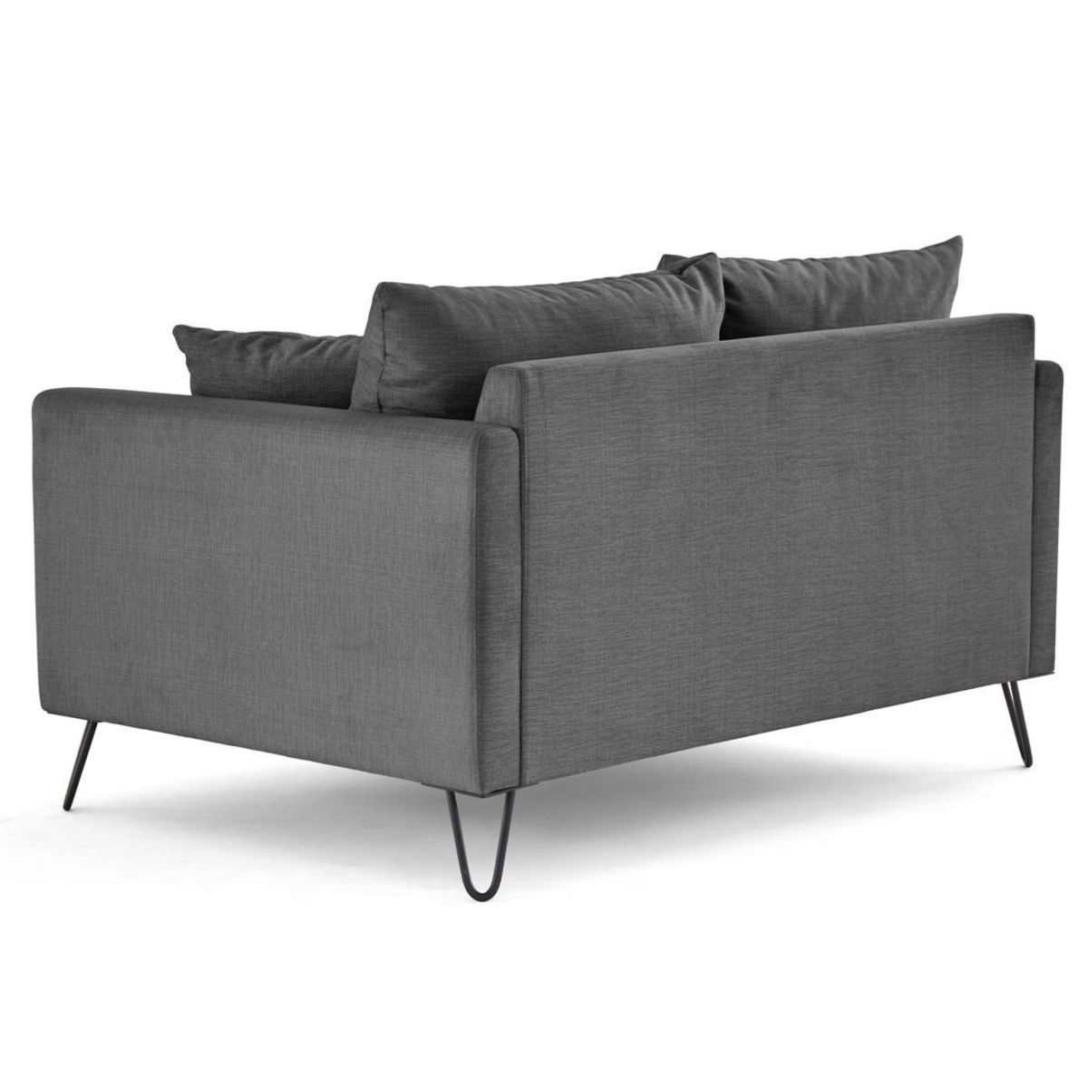 LISA DESIGN Ostrava - canapé droit 2 places en velours pieds en épingle