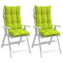 Voir la diapositive 4 : VIDAXL Coussins de chaise a dossier haut lot de 2 vert vif