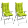 Voir la diapositive 4 : VIDAXL Coussins de chaise a dossier haut lot de 2 vert vif