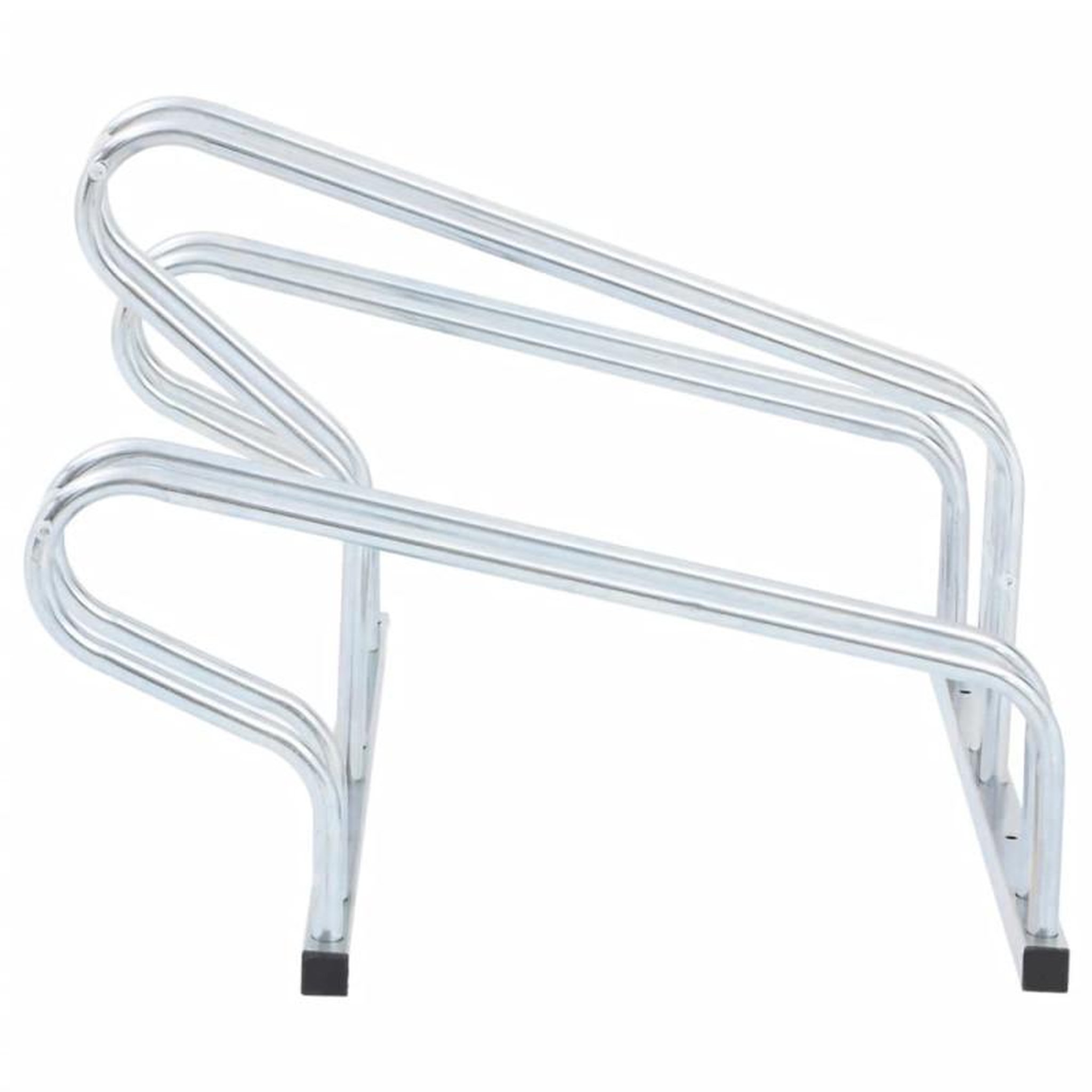 Voir la diapositive 4 : VIDAXL Support de vélo au sol autoportant pour 3 vélos acier galvanisé