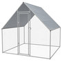 Voir la diapositive 1 : VIDAXL Cage exterieure pour poulets Acier galvanise 2 x 2 x 1,92 m