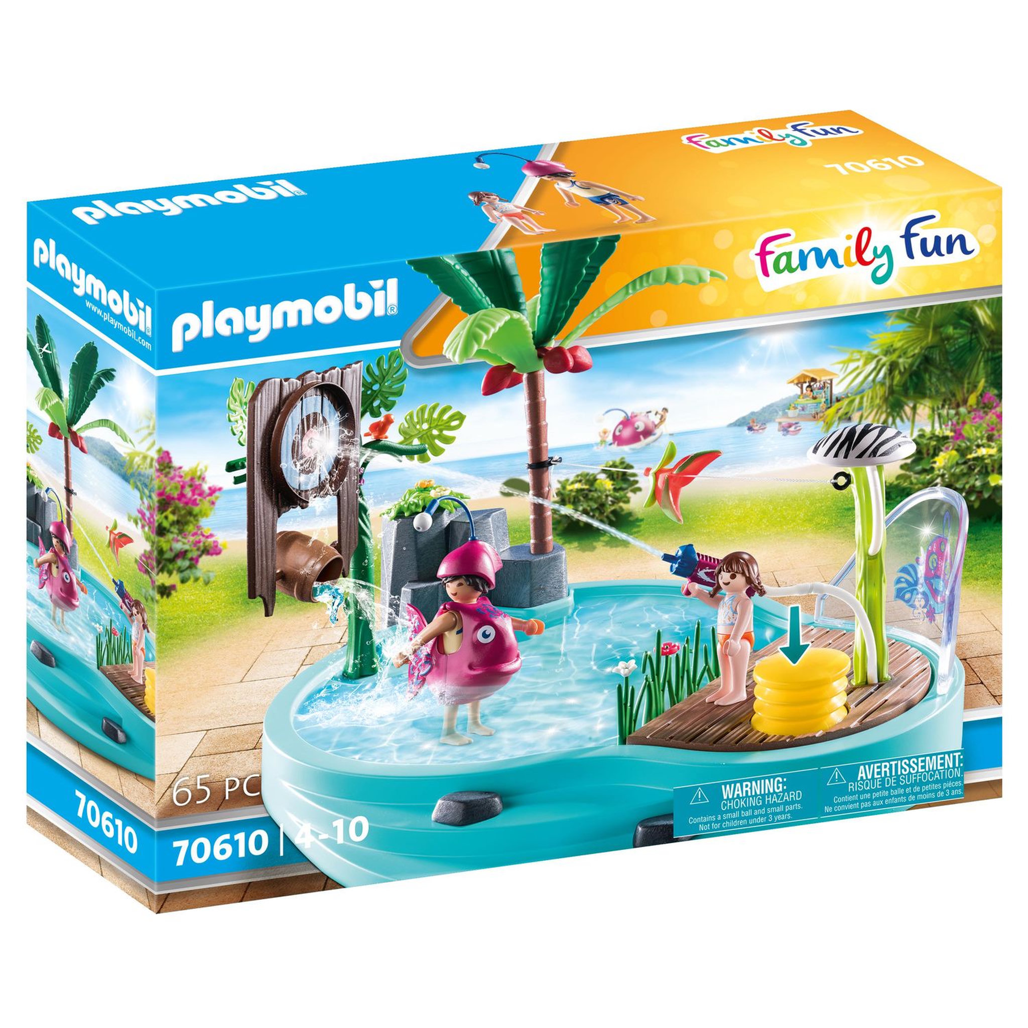 Voir la diapositive 1 : PLAYMOBIL 70610 - Family Fun Piscine avec jet d'eau