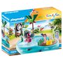 Voir la diapositive 1 : PLAYMOBIL 70610 - Family Fun Piscine avec jet d'eau