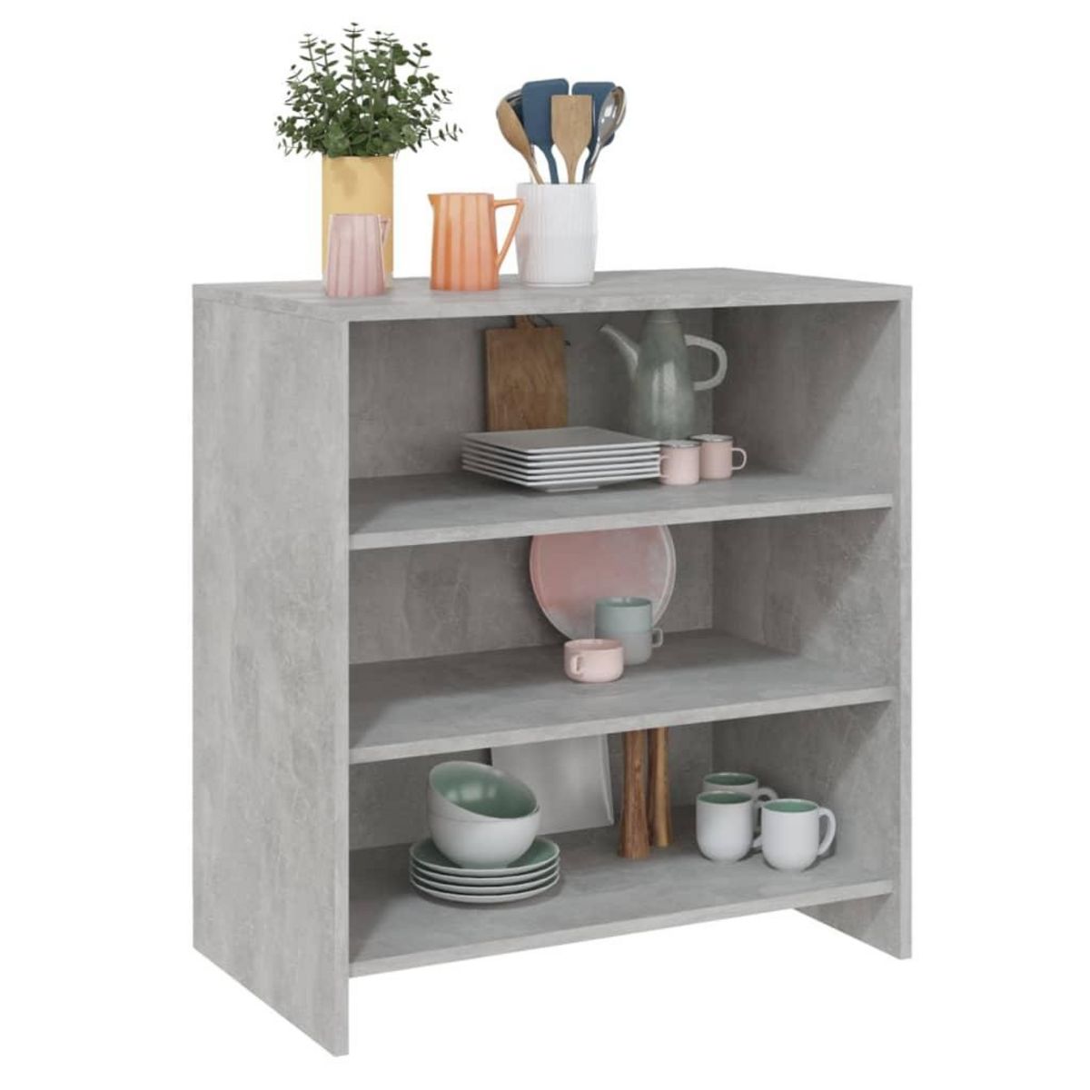 VIDAXL Buffet Gris beton 70x40,5x75 cm Bois d'ingenierie