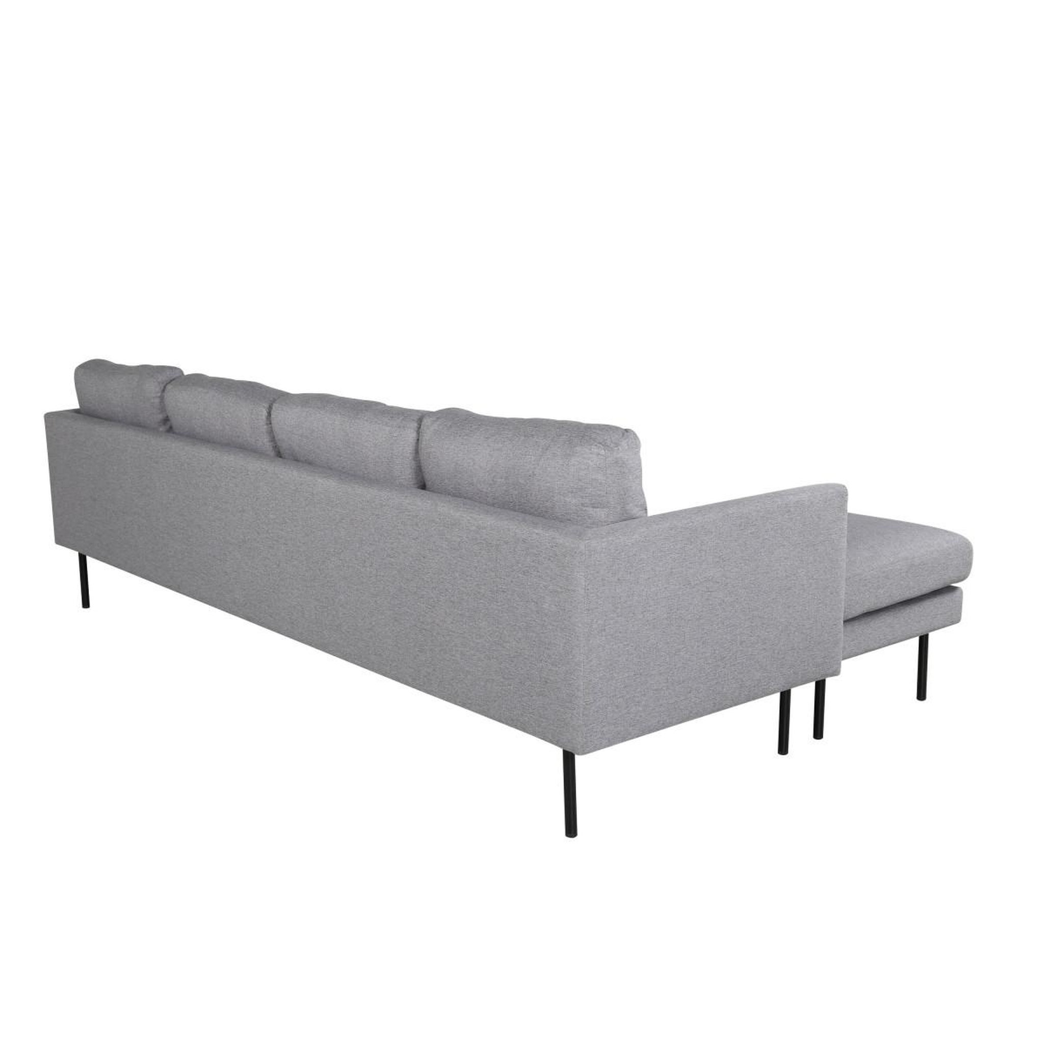 Voir la diapositive 4 : Paris Prix Canapé d'angle en tissu  zoom  260cm gris