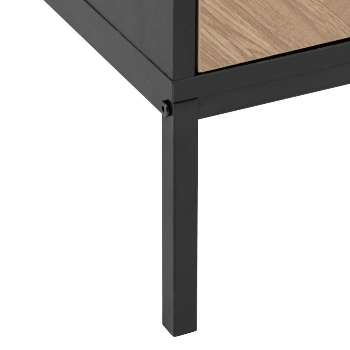 ATMOSPHERA Table de chevet 2 tiroirs Chevrons