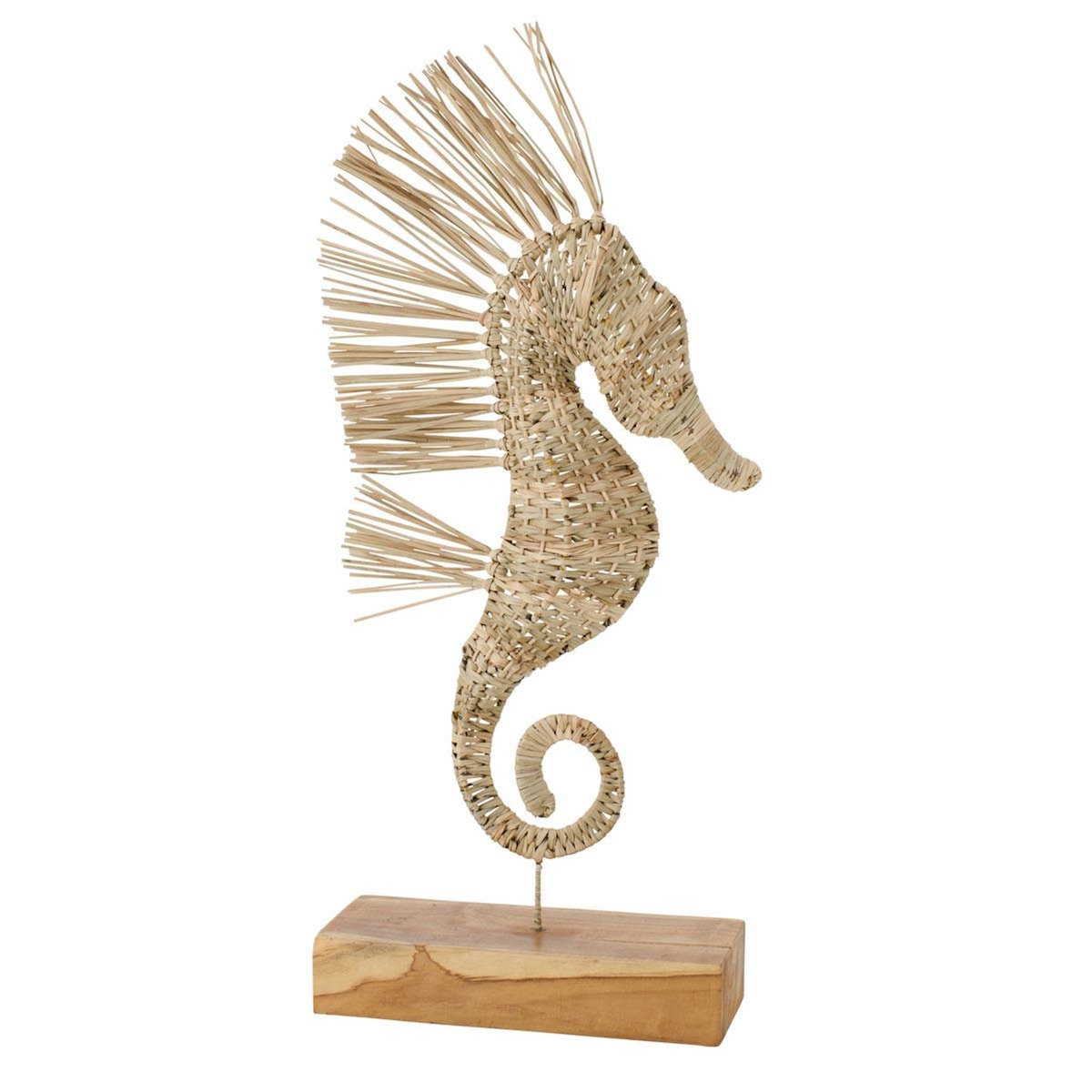 Paris Prix Statue Hippocampe Herbe  Nut  80cm Naturel
