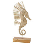 Paris Prix Statue Hippocampe Herbe  Nut  80cm Naturel