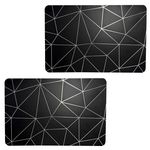 HABITABLE Lot de 2 sets de table avec encre métallique COPPER. Coloris disponibles : Gris, Jaune