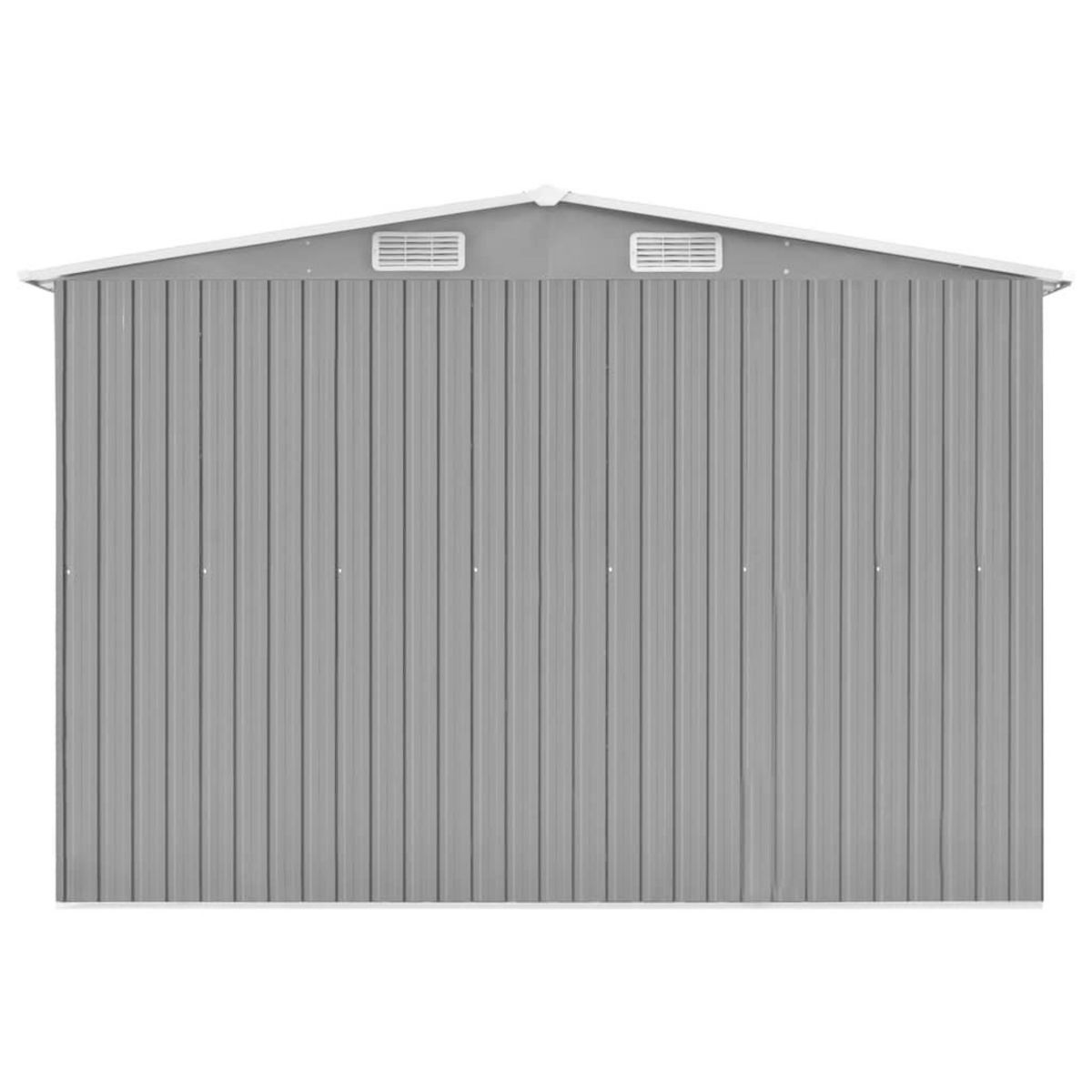 VIDAXL Abri de jardin Gris 257x779x181 cm Acier galvanise