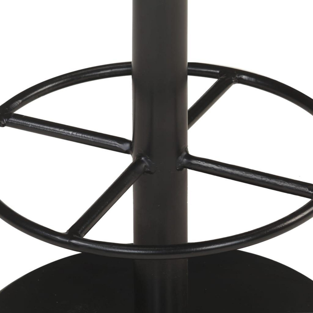 VIDAXL Tabouret de bar Noir Cuir veritable
