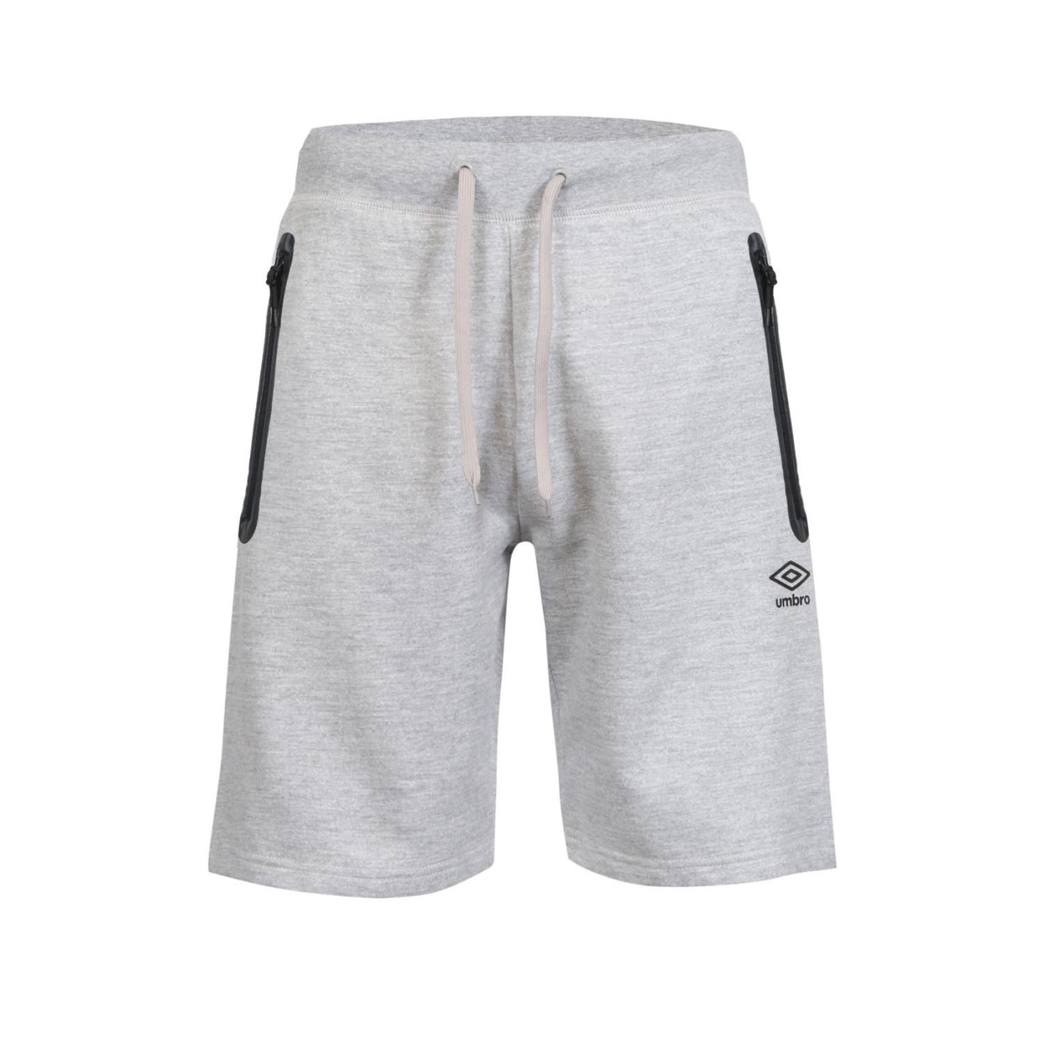UMBRO Bermuda pour homme ajustable avec poches zippées et logo 869101. Coloris disponibles : Gris