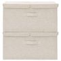 Voir la diapositive 3 : VIDAXL Boîtes de rangement 2 pcs Tissu 50x30x25 cm Creme