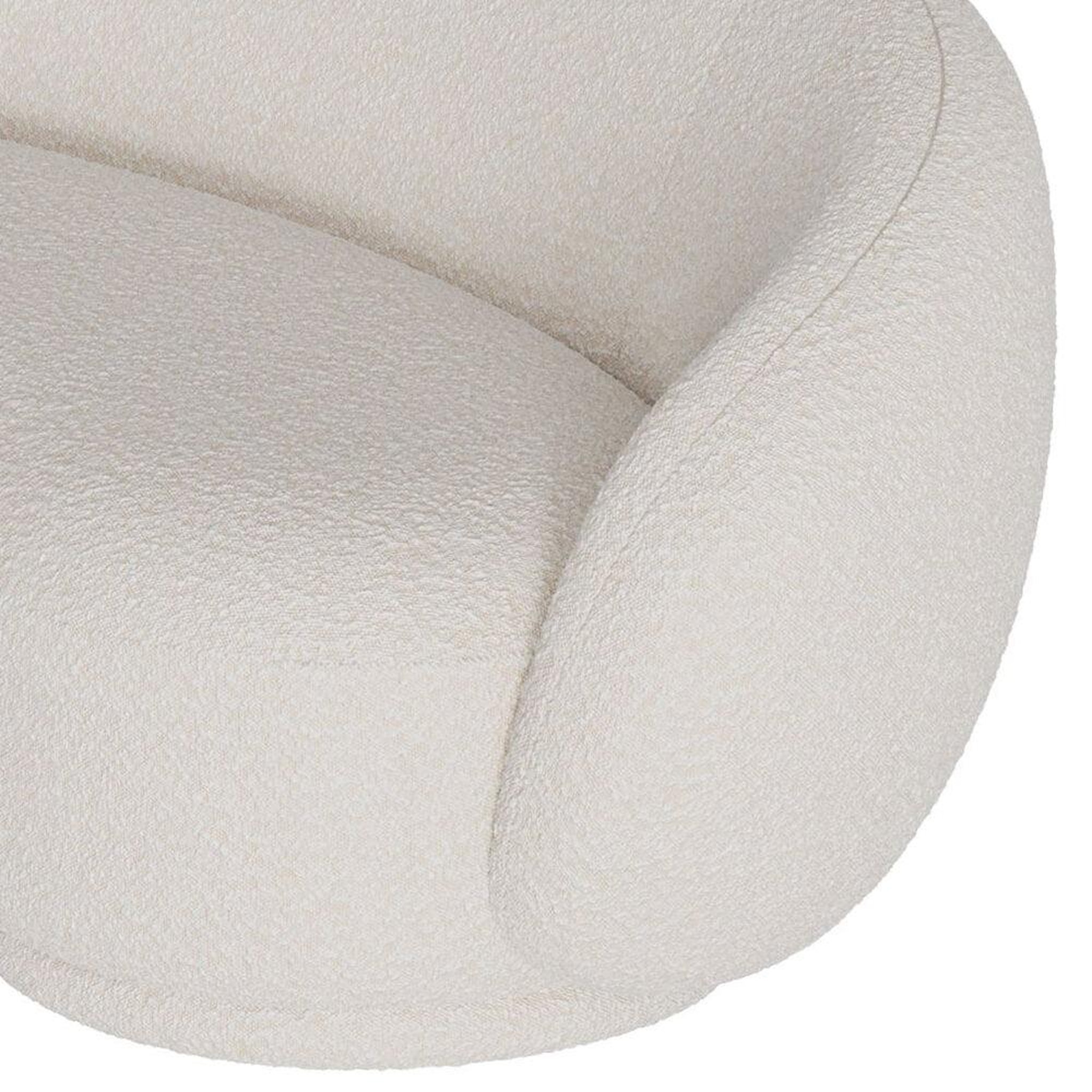 Voir la diapositive 6 : MAISON PAVANE Canapé 3 places en tissu bouclé blanc-nova