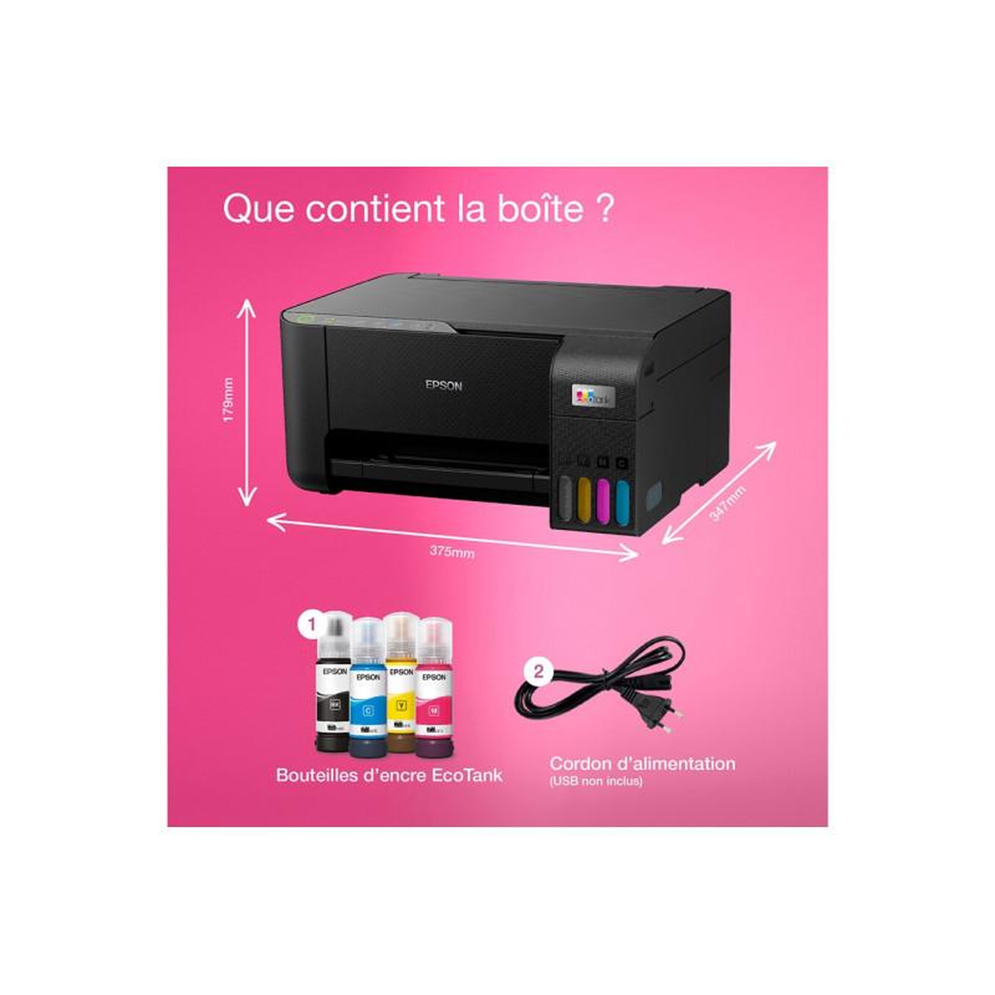 Voir la diapositive 6 : Epson Imprimante jet d'encre ecotank et 2865