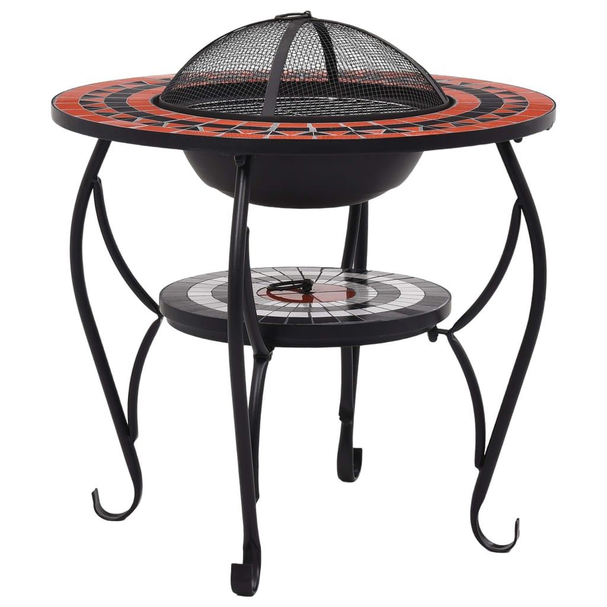 Voir la diapositive 2 : VIDAXL Table de foyer mosaïque Terre cuite et blanc 68 cm Ceramique
