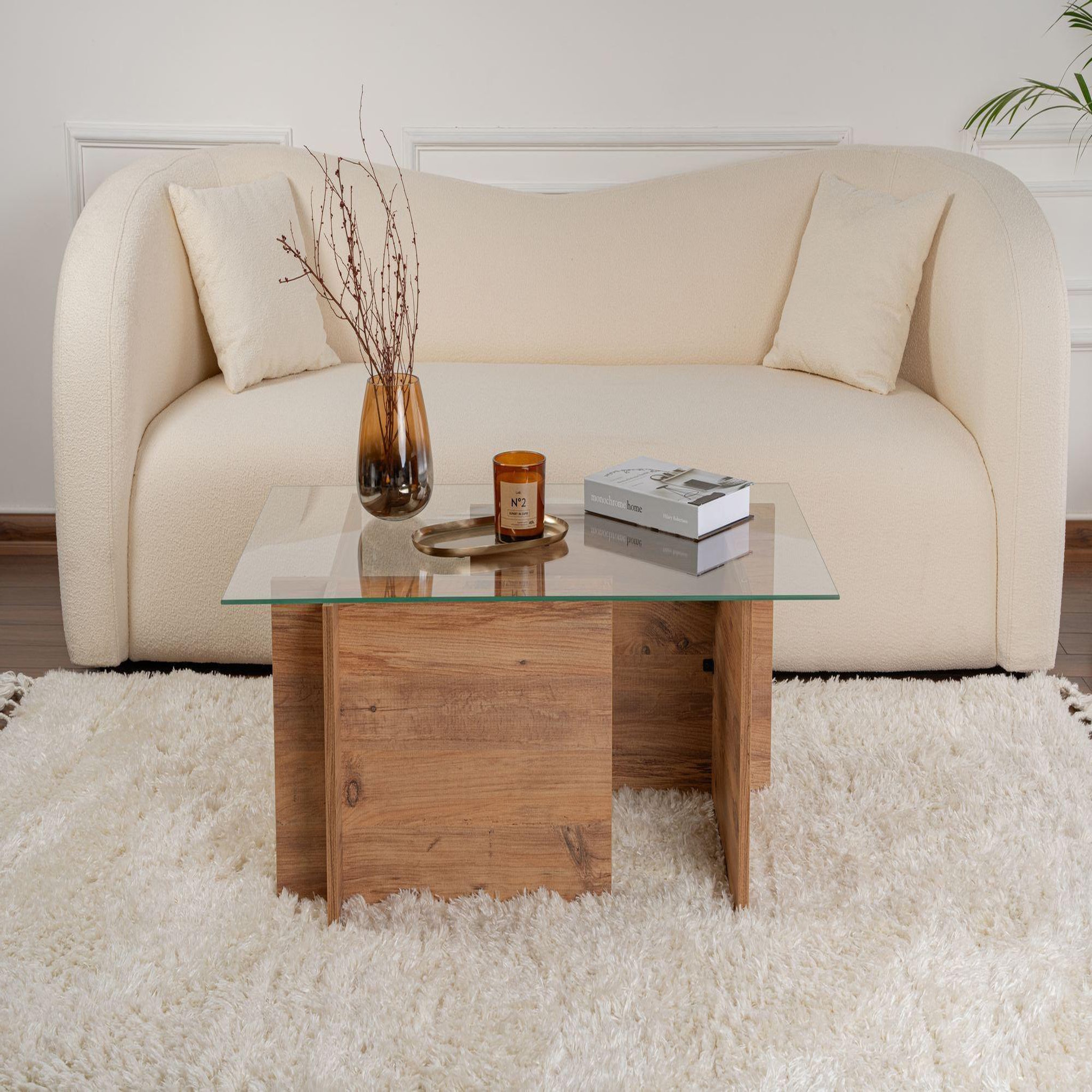 Voir la diapositive 4 : Habitat et Jardin Table basse en bois  vetrino  - 105 x 65 x 40 cm - pin atlantique