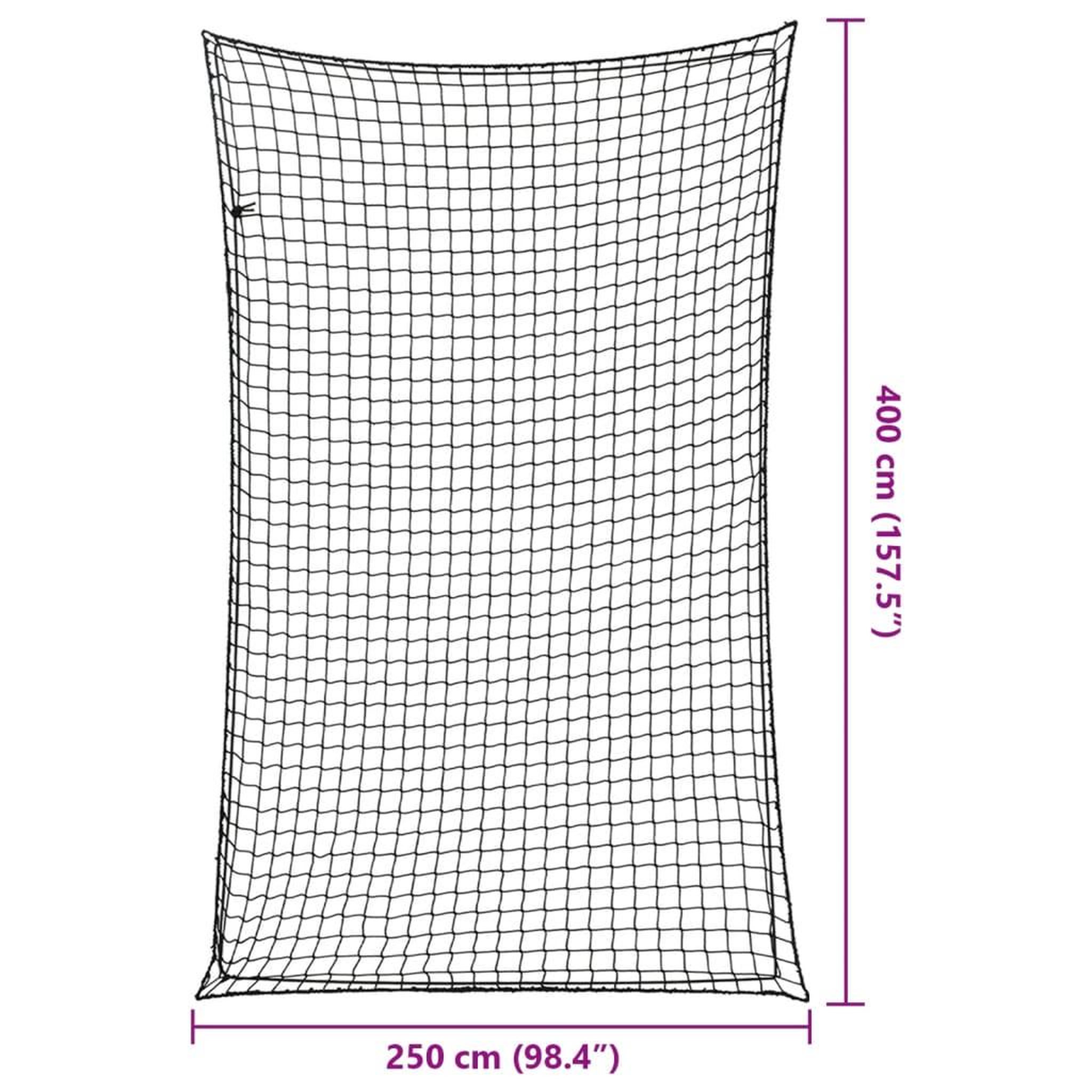 Voir la diapositive 6 : VIDAXL Filet pour remorque avec corde elastique noir 4x2,5 m PP