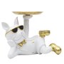 Voir la diapositive 1 : Paris Prix Vide-Poche Statue  Bulldog  27cm Blanc
