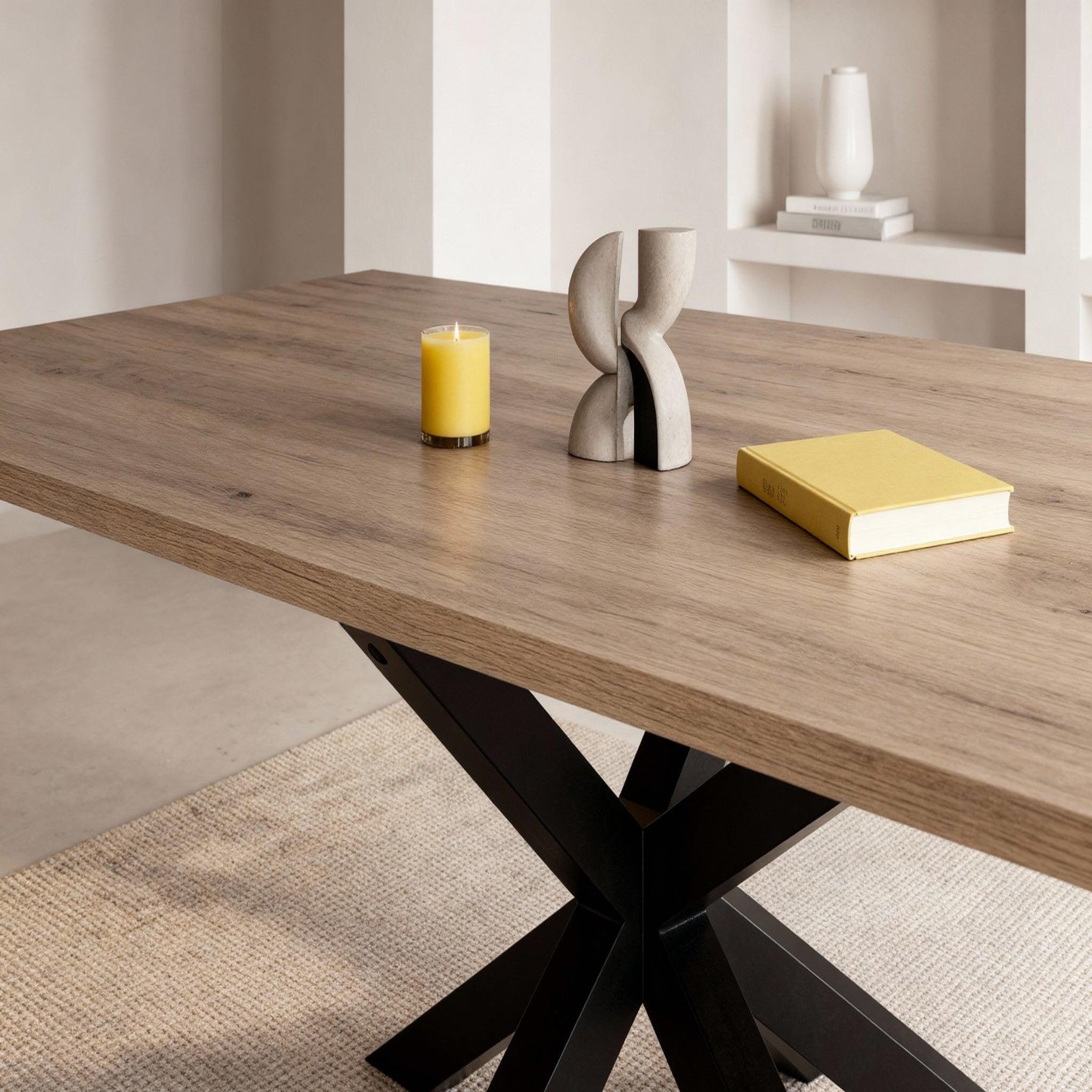 Voir la diapositive 5 : CASANOVA PARIS Silta - table à manger rectangulaire 180cmpieds en métal noir
