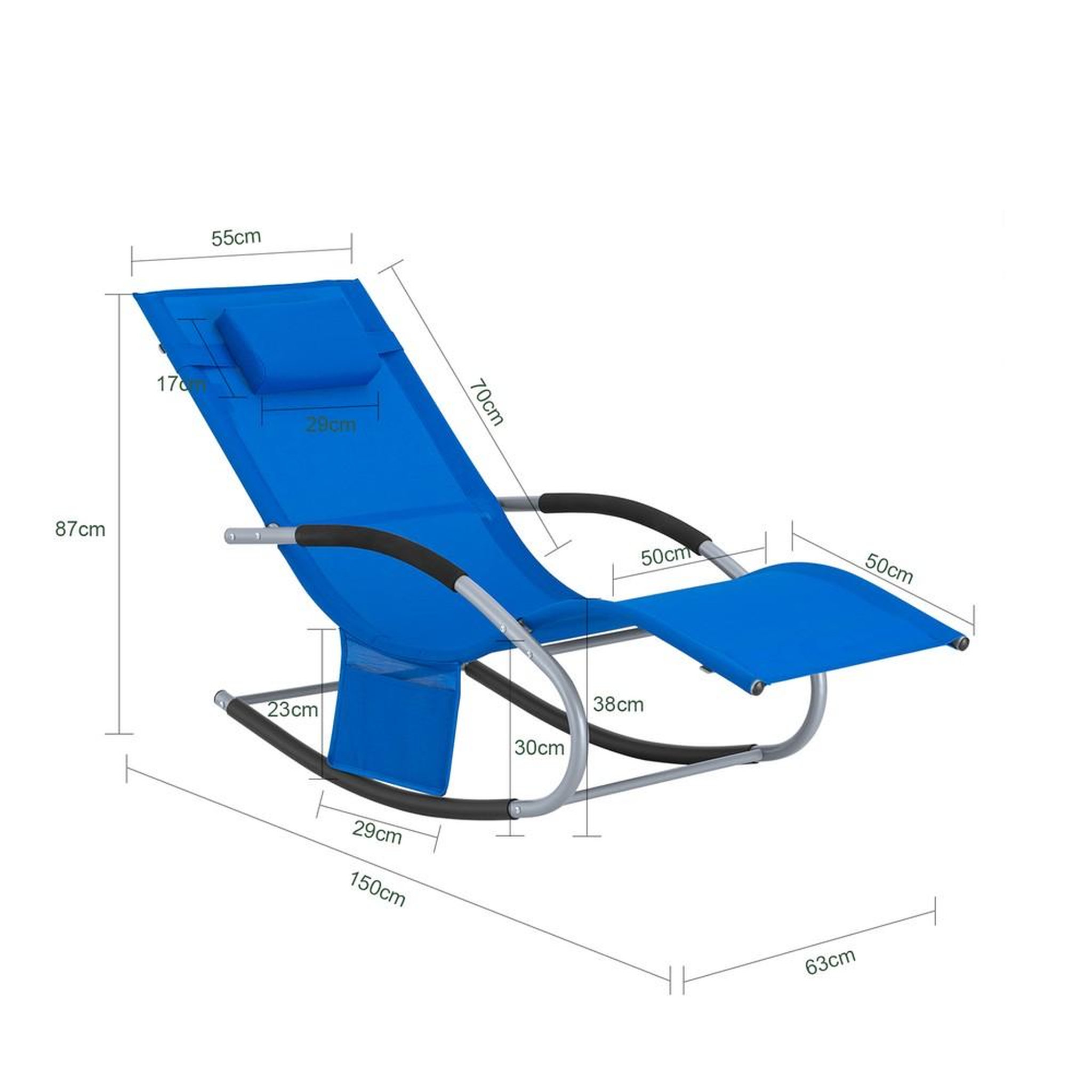 Voir la diapositive 3 : SOBUY SoBuy - Fauteuil À Bascule De Jardin pliable - Moderne - OGS28
