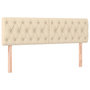 Voir la diapositive 2 : VIDAXL Tetes de lit 2 pcs Creme 80x7x78/88 cm Tissu